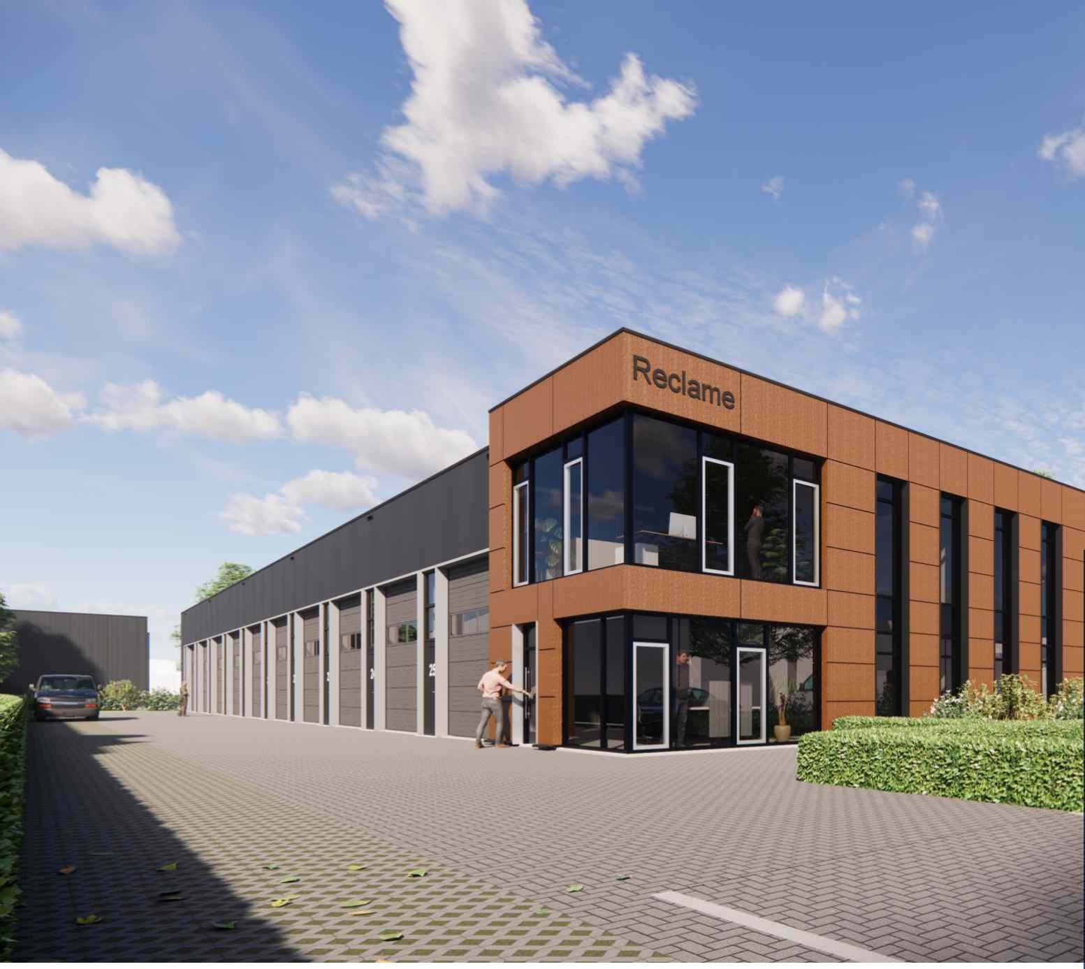 Nieuwbouw bedrijfsunits aan de Kleibultweg in Oldenzaal